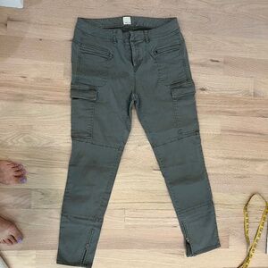 Ecru khaki green cargo pants